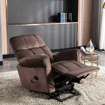 Electric Power Lift Recliner Armchair Sofa Reclining Chair for Elderly Brown BT
