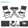 Rattan Garden Furniture Set Folding Table and Chairs for Patio Bistro Balcony