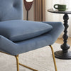 Stylish Accent Chair for Living Room Velvet Armchair Occasional Tub Chairs Blue