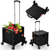 Multipurpose Utility Cart w/ 360° Swivel Front Wheel Folding Shopping Boot Cart