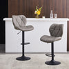 2x Faux Leather Bar Stools Kitchen Dining Room Chairs Gas lift Swivel Modern