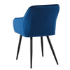 2x Dining Chairs Set Velvet Padded Seat Metal Legs Dining Room Furniture Chair