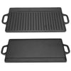 Cast Iron Grill Griddle Pan Double Sided Plate Baking Cooking Tray Bakeware Tool