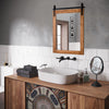 Wall Mounted Mirror Vanity Make Up Farmhouse Wall Mirror Rectangle Decorative