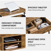 Lift Top Coffee Table with Large Storage Space & Removable Shelf Rustic Brown