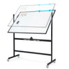 Rolling White Board Reversible Dry Erase Board Height Adjustable Whiteboard