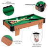 Mini Billiards Pool Table Wooden Tabletop Snooker Game Set Family Fun Game