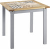 Salvador Grey and Waxed Pine Ceramic Tile Top 2 Chair Dining Set