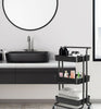 Storage Trolley On Wheels 3 Tier Kitchen Bathroom Storage Trolley Cart