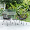 Three-Piece Rattan Garden Furniture 2 Seat Bistro Table Chair Outdoor Patio Set