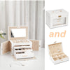 4 Layers Large Jewellery Boxes Storage Organizer Case Cabinet w/Portable Box