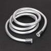 2M Smooth Matt Silver Shower Hose Brass Pipe Standard Bore PVC Long Flexible