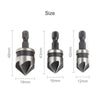 3pcs 1/4" Hex 12/16/19mm Countersink Bit Bore Set Wood Metal Impact Drill Boring