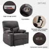 Electric Recliner Chair Sofa TV Armchair Cinema Chair with 2 Cup Holders Grau