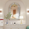 Beautifully Large Crystal Arch Wall Mirror With Diamond Mosaic Bathroom Mirror