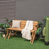 2 in 1 Picnic Table Bench Set Outdoor Garden Chiair with Built-in Umbrella Hole