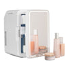 10L Mini Fridge with LED Mirror Portable Cooler Warmer Food Drinks Skincare Car