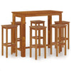7 Piece Garden Bar Set Solid Wood Acacia R6A3