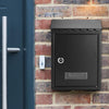 Outdoor Wall Mounted Mailbox Lockable Steel Mail Letter Post Secure Box Postbox