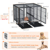 Heavy Duty Dog Cage Strong Metal Crate Pet Playpen Kennel Partition for 2 Dogs