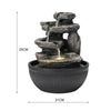 Indoor Stone Fountain Water Feature LED Lights Polyresin Statues Home Desk Decor