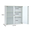 Wall Mounted Cupboard Bathroom Storage Shelf Floating Cabinet Glass Double Doors