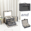 4 Layers Large Jewellery Boxes Storage Organizer Case Cabinet w/Portable Box
