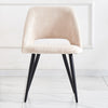 2/4 X Dining Chairs Velvet Set Padded Seat Metal Leg Kitchen Chair Home Office