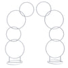 1.8m Tall Metal Hoops Pillar Stand Wedding Backdrop Arch Wreath Floral Display
