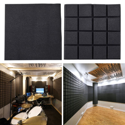 12pc Acoustic Panels Tiles Home Studio Recording Sound Proofing Insulation Foam