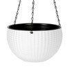 White Hanging Basket Rattan Flower Plant Pot Planter Chain Home Garden Decor