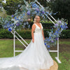 Elegant Wedding Arch Backdrop Free Standing Flowers Balloon Frame Garden Arbor