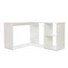 L Shaped Corner Desk Computer Workstation Gaming Study Office Living Room White