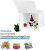 12 Cube Plastic Shoe Storage Boxes Shelf Stand Bookcase Organizer Cabinet White