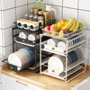 Sliding Kitchen Sink Dish Drainer Rack Cutlery Bowl Cup Plates Holder Drainer UK