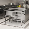 Commercial Freestanding Hand Wash Sink Stainless Steel Kitchen Basin Catering
