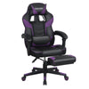 Computer Gaming Chair Ergonomic Office Massage Chair Footrest Recliner Purple