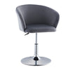 1x Barstool Velvet Padded Bar Stool Metal Base Salon Breakfast Chair Adjustable