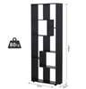Tall Wooden Bookcase Modern Room Divider Display Storage Cabinet Shelving Unit