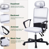 Mesh Office Chair Comfortable Height Adjustable Ergonomic Office Chair White