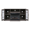 59" TV Stand with Fireplace 3 Color LED Flame Electric Fire Open Shelves Cabinet