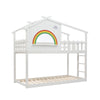 Children Wooden Bed Frame Double Bunk Beds 3ft Single Pine Wood Bed Kids White
