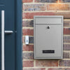Outdoor Wall Mounted Mailbox Lockable Steel Mail Letter Post Secure Box Postbox