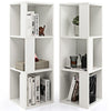 2PCS Bookshelf Display Shelf 3-tier Wooden Cube Storage Organizer Living Room