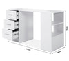 Large Computer Desk With Shelves & Drawers PC Writing Study Table Home Office