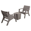 Garden Slatted Furniture Bistro Set 3Piece Chair Table Balcony Patio Pool Outdoo