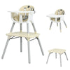 4 in 1 Baby Highchair Infant Feeding Seat Kids Table&Chair Set W/Adjustable Tray