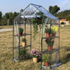 2 Tier 4 Shelves Walk-in Greenhouse PE Cover Garden Flower Vegetable Plant Shed