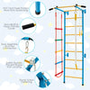 Kids Steel Swedish Ladder Set Gymnastic Wall Gym Pull-up Bar Climbing Frame