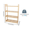 Bamboo Shoe Shelf 4-Tier Rack Bench Storage Organizer Entryway Home Furniture